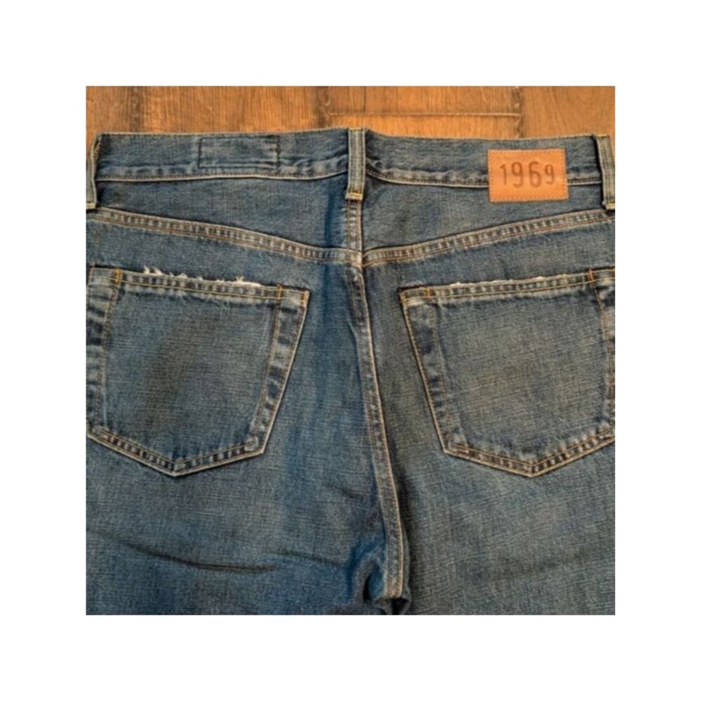 Gap 1969 Double Knee Button Fly Selvedge Jeans Men's Size 34x32 Medium Wash Made - Picture 12 of 14